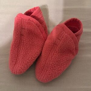 Patagonia pink baby booties